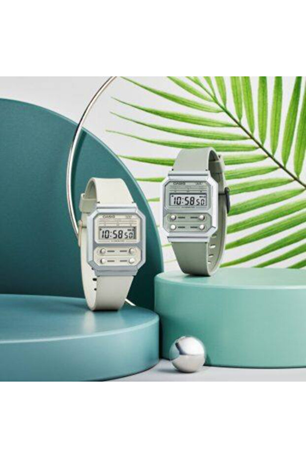 CASIO Unisex's Digital Silver Dial Watch - A100WEF-8ADF - 4