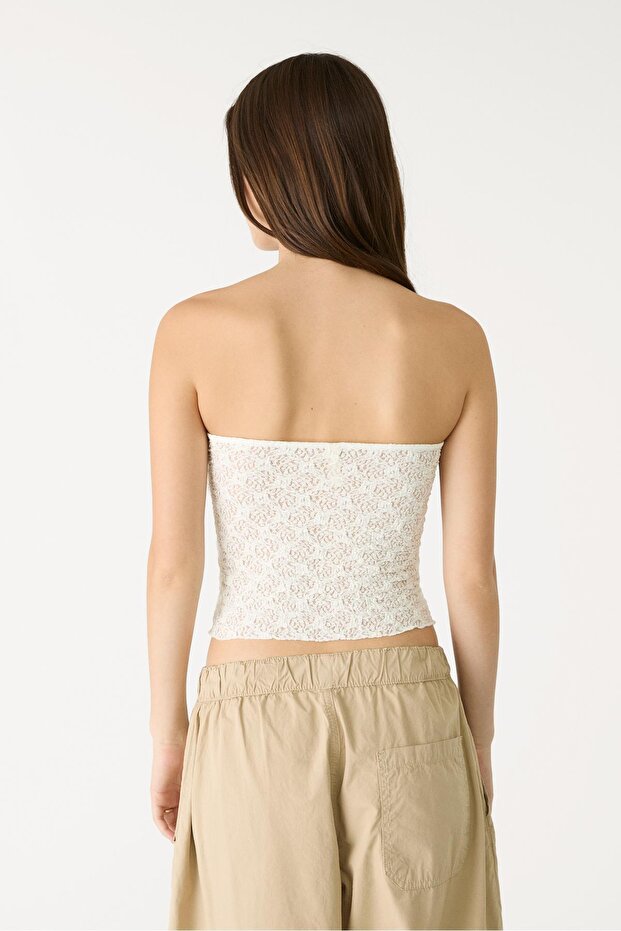 Dantel Straplez Top - 5