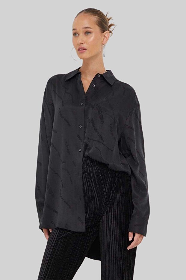 Kadın Regular Fit Gömlek Siyah - 1