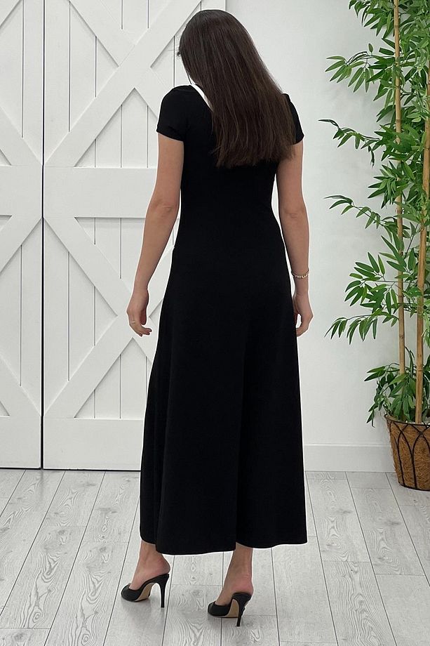Soft Modal Şeritli Elbise - 4