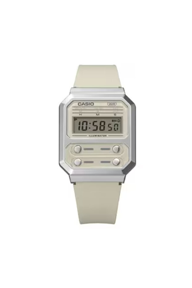 CASIO Unisex's Digital Silver Dial Watch - A100WEF-8ADF - 2