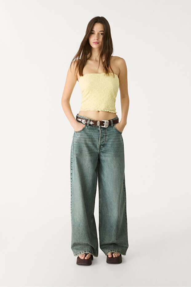 Dantel Straplez Top - 3