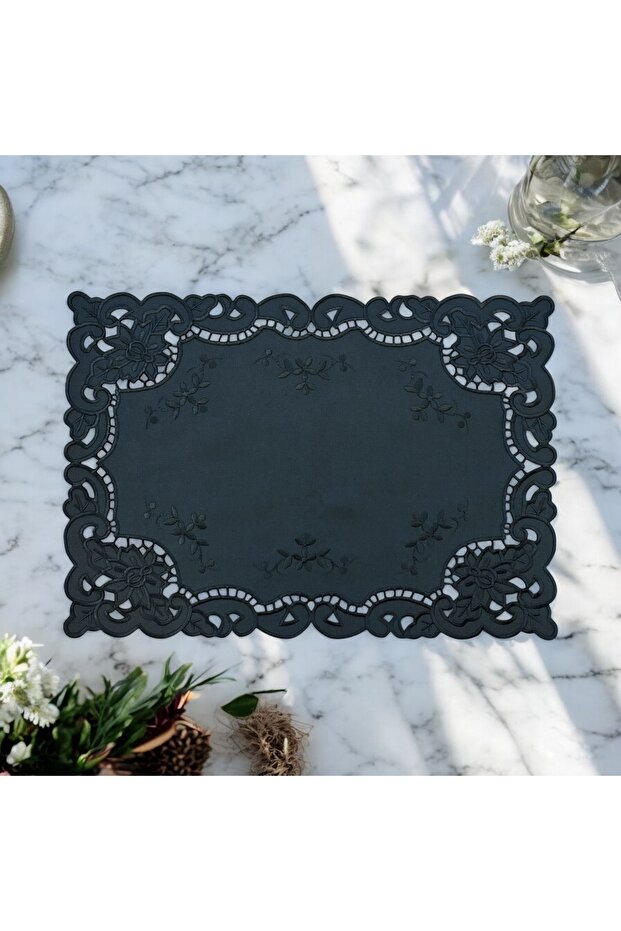 Rose - American Service Delik İşi Black - 35X50 cm 1 Piece