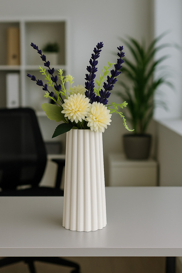 Dekoratif vazo (çiçekler fiyata dahil değildir ) - 4