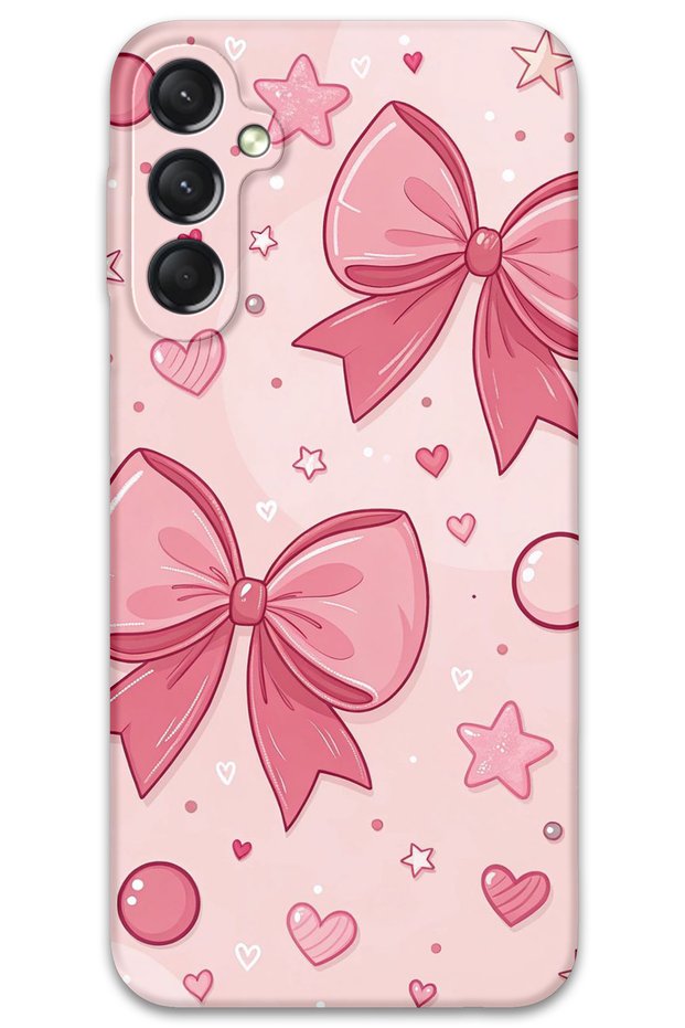 Galaxy A04S Compatible Ribbon Pattern Phone Case + Screen Protector - 5803