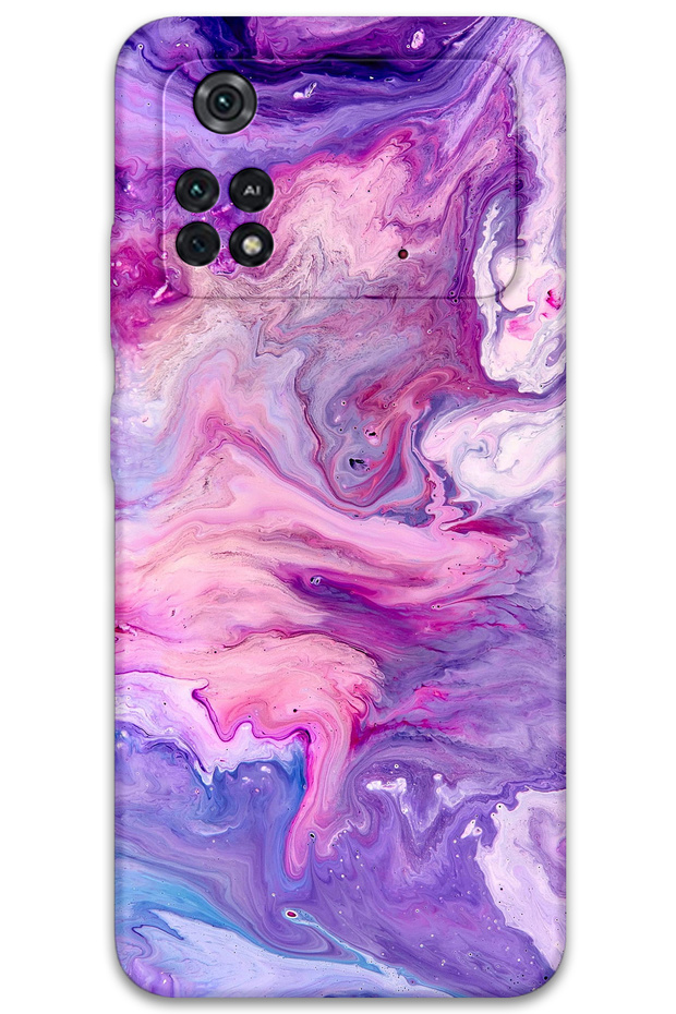 Poco M4 Pro 4g Compatible Marble Pattern Phone Case + Screen Protector - 5813