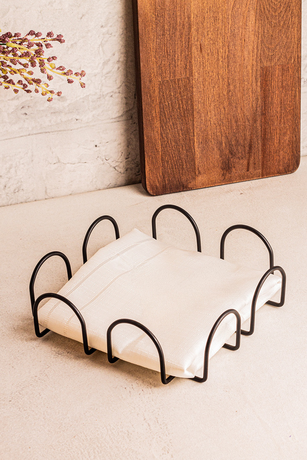 Visa - Metal Mat Siyah Peçetelik - 3