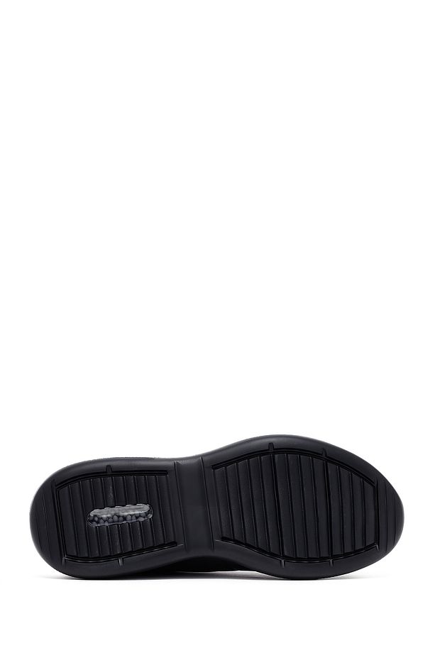Erkek Siyah Bağcıklı Deri Sneaker 25SFD642318 - 4