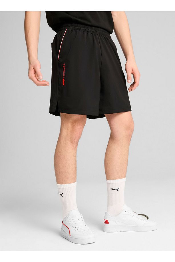63096101 F1 ESS+ Woven Shorts 7 Siyah Lastikli Bel Regular Fit Düz Erkek Şort - 1