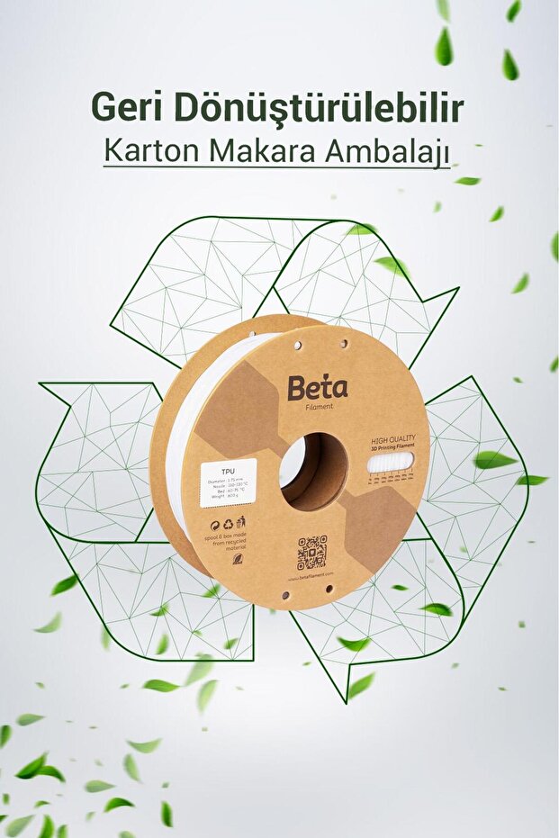 Beta TPU 95A Filament White - 7