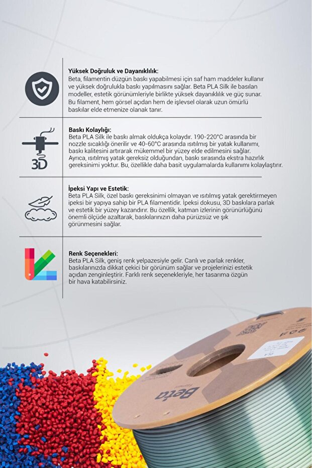 Beta PLA-Silk Filament Rainbow - 4