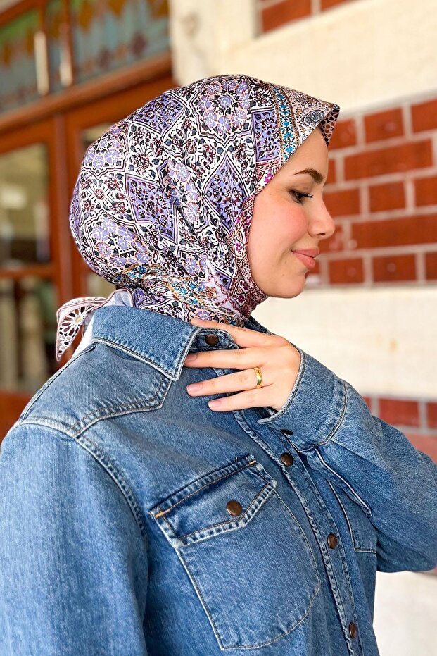 Sport Twill Scarf - 8330P-05 - Ethnic Shawl Pattern