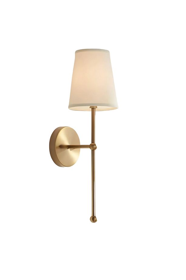 Modern Tasarım 1 Adet Duvar Ledli Pilli Aplik Tak Çalıştır Eskitme Gold Krem Abajur Gün Işığı Pilli - 2