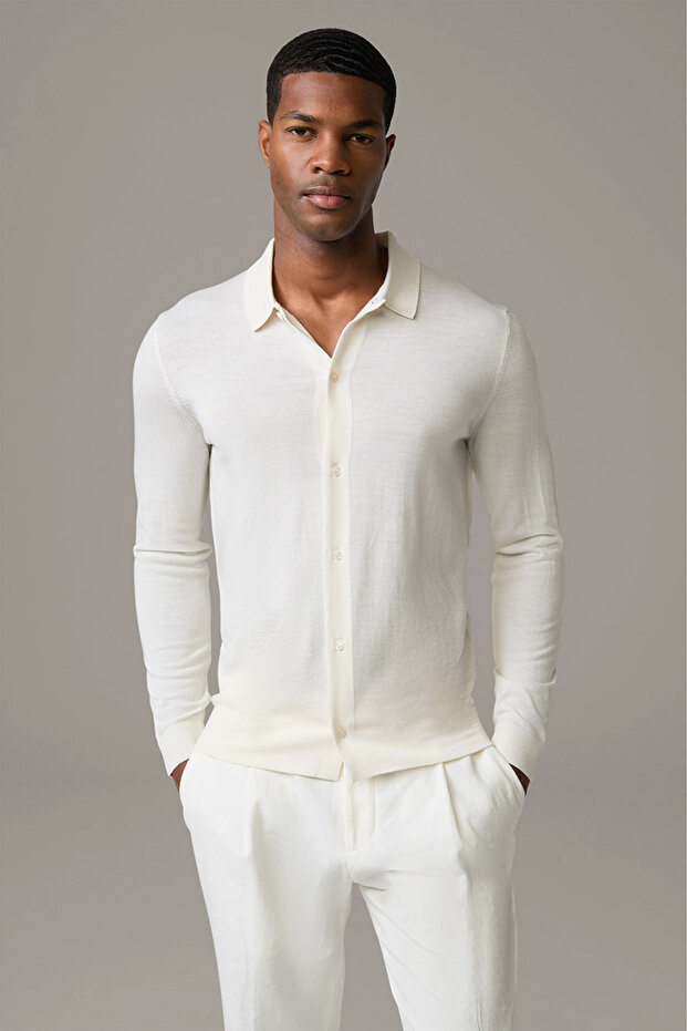 Bluză Marek-SHIRT - - M, crem - 1