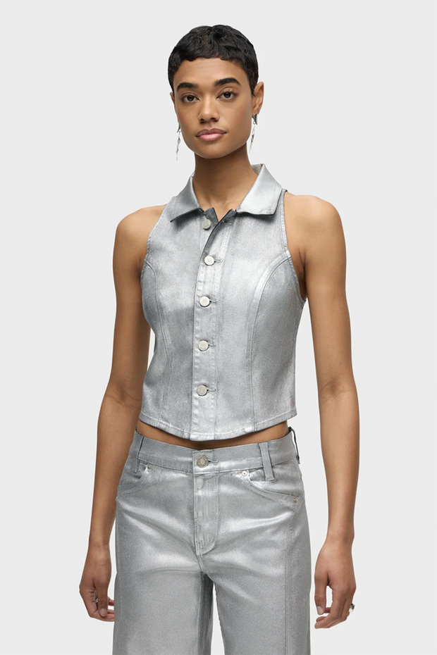HALTER VEST - - M, SILVER - 1