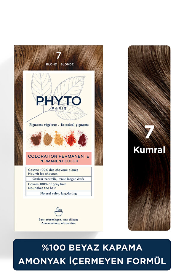 Phyto Color Amonyaksız Kalıcı Doğal Içeirkli Bitkisel Saç Boyası 7 Kumral
