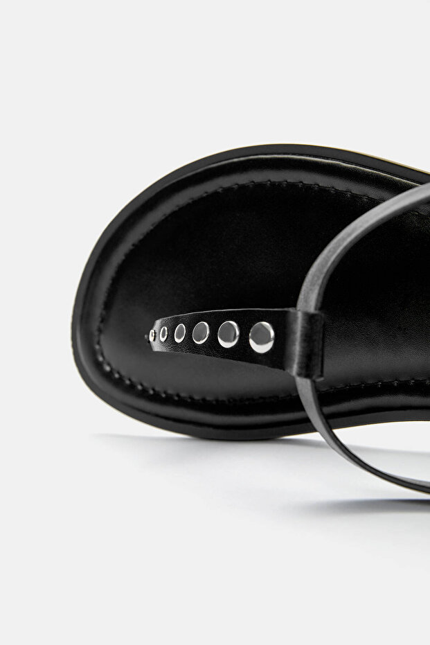 Düz süslemeli sandalet - 3