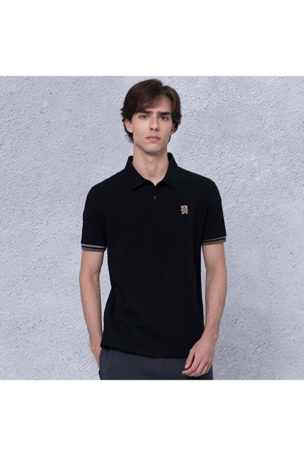 Men's Performance Polo: Classic Piqué, Tipped Collar, Embroidered Detail - 1