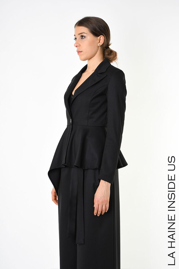 ASYMMETRIC REGULAR JACKET - LA HAINE INSIDE US - L, BLACK - 2