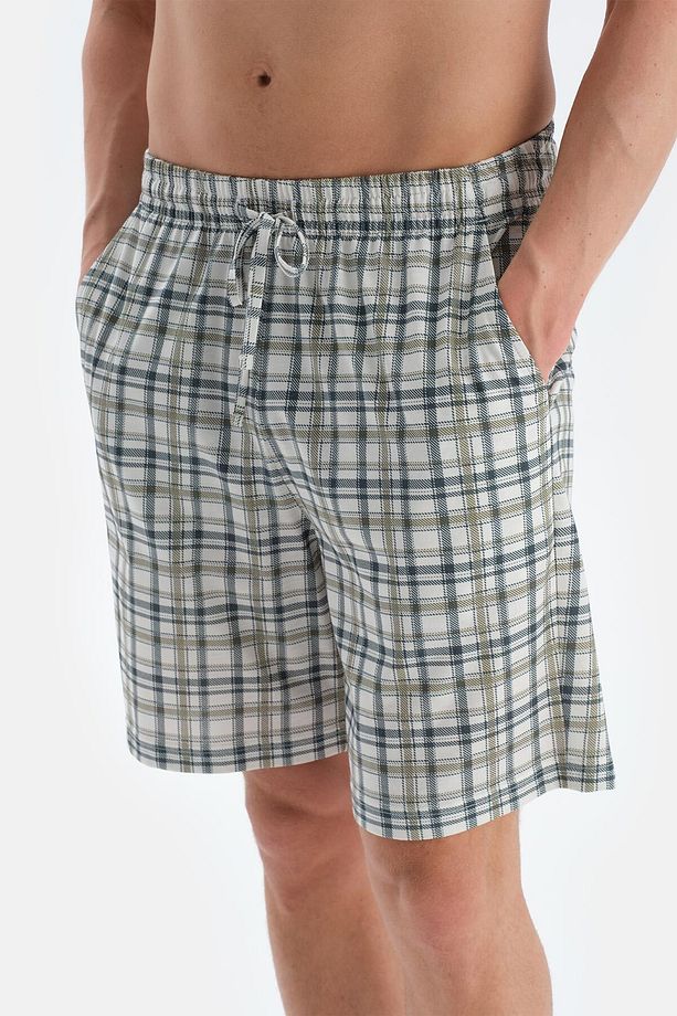 Indigo Bisiklet Yaka Kısa Kollu Tişört Şort Pijama Takımı - 6