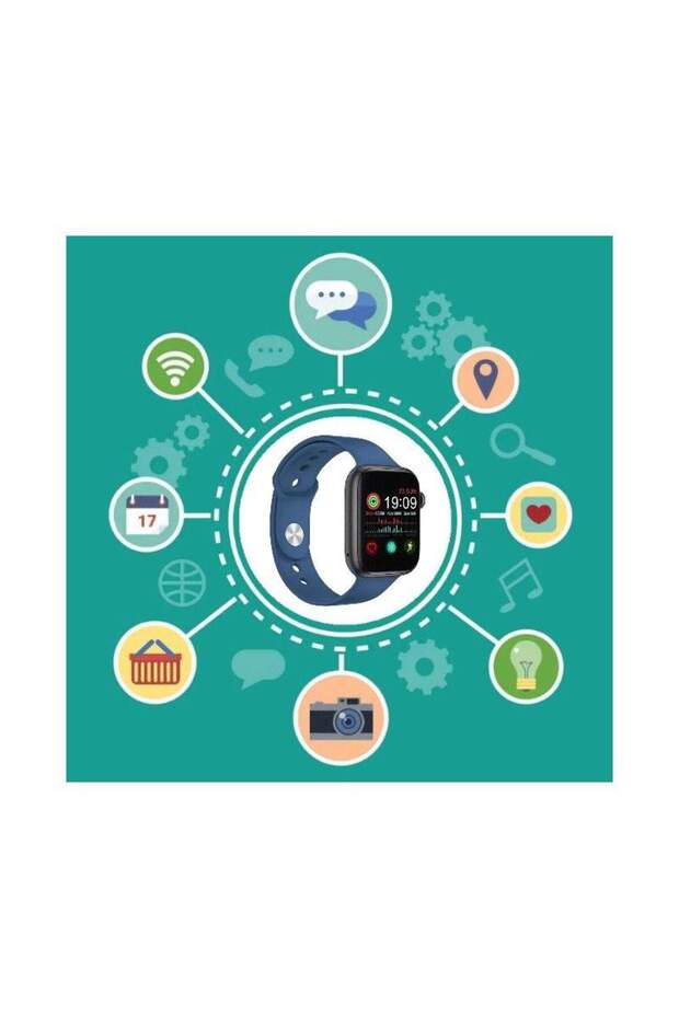 Smartwatch SIKS Series 7 Compatible with Android and IOS, Call Notifications, Touch Screen, Blue - 3