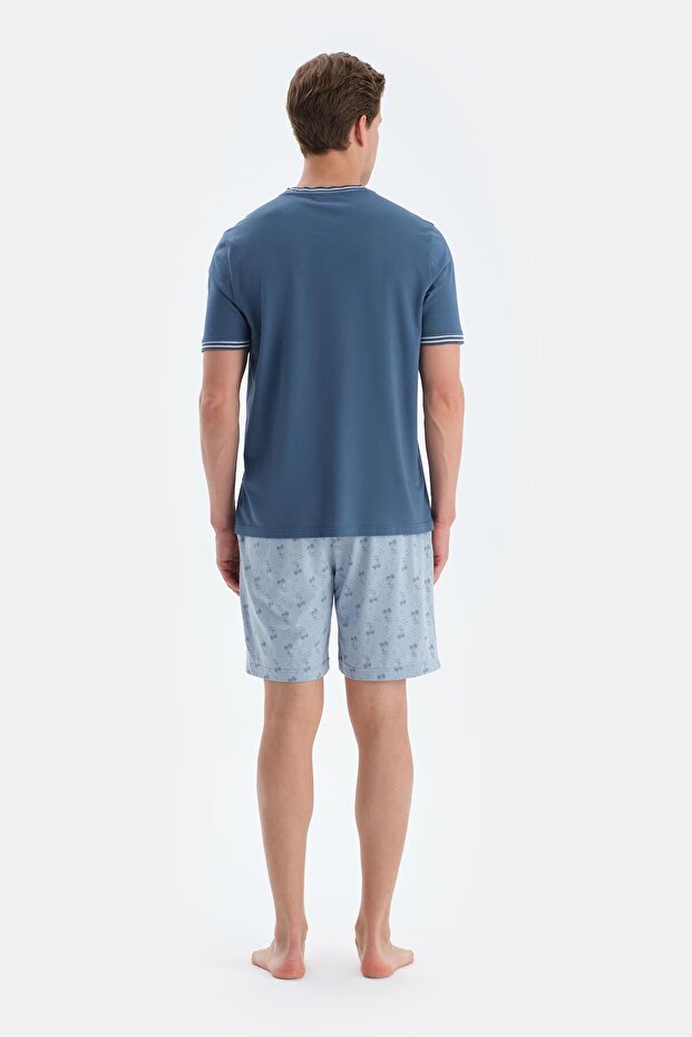 Açık Mavi Penye Modal Ikili Şort - 5