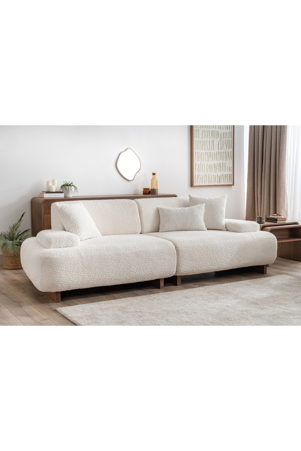 GİRONA ÜÇLÜ KOLTUK, EKRU - 1