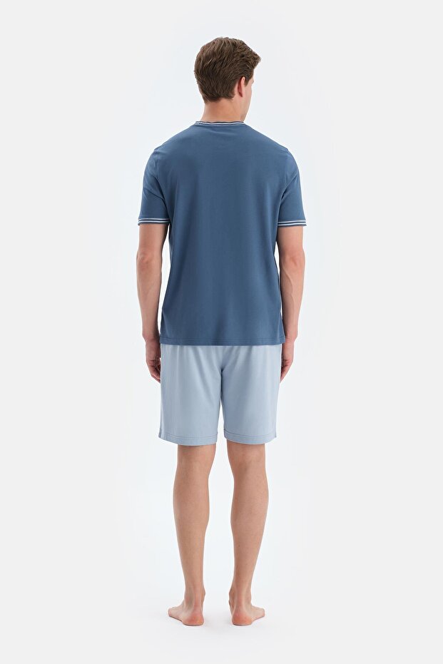 Açık Mavi Penye Modal Ikili Şort - 2