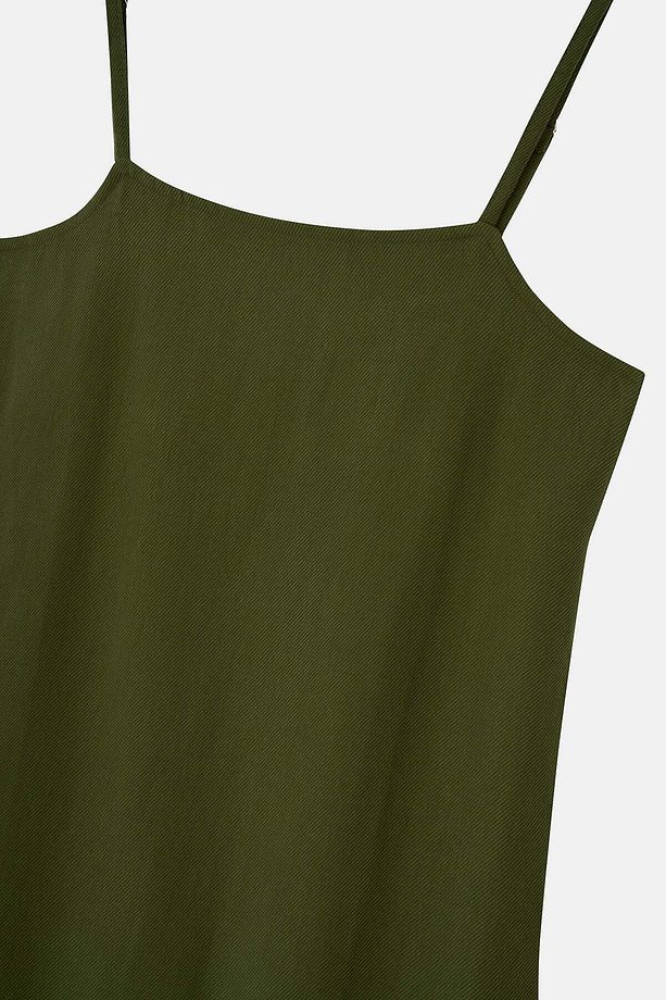 Basic TENCEL™ Uzun Elbise - Haki - 2