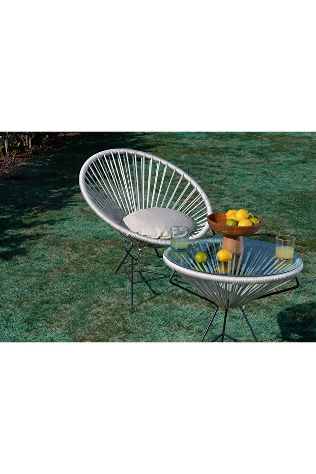 CORTO İP ÖRGÜ ÇAY SETİ, KREM - 2