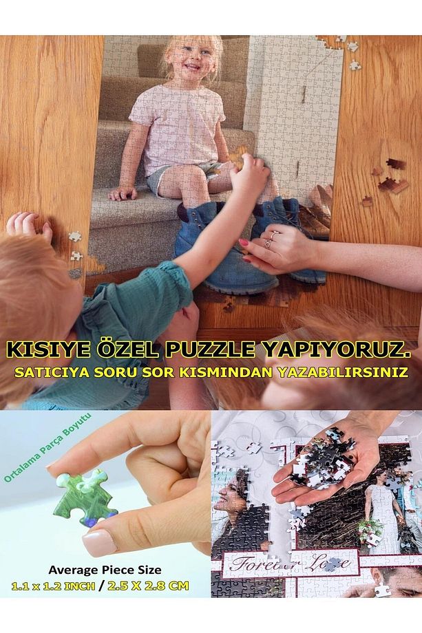 Yavru aslan ve yetişkin yansıması 500 Parça Puzzle Yapboz Çocuklar için Neşeli Hayvan Temalı - 3