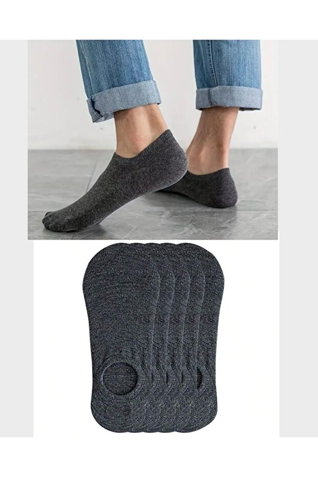 5 Çift Unisex Basic Babet Çorap - 1
