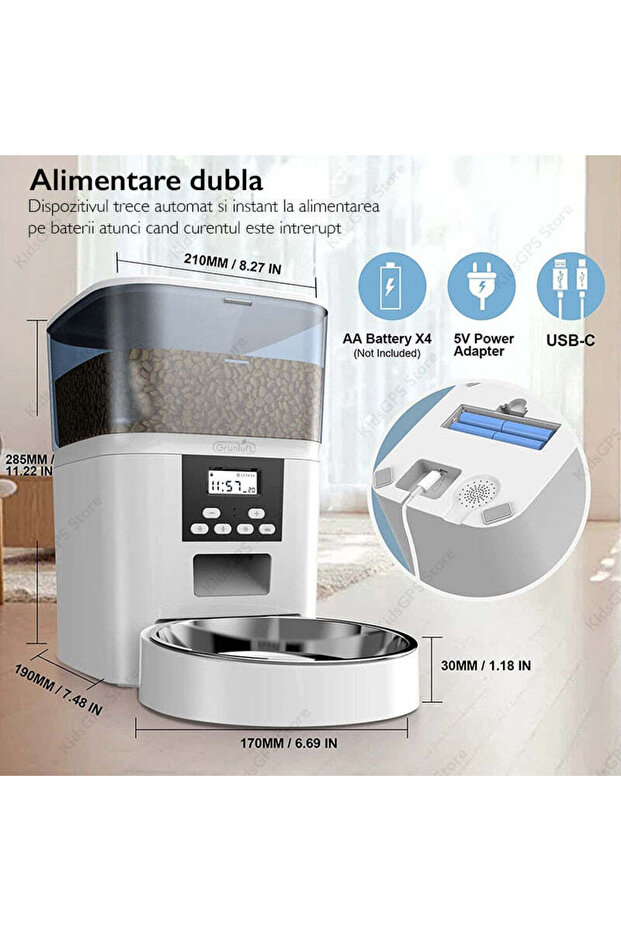 Automatic feeder Grunluft QQ002, White - 6