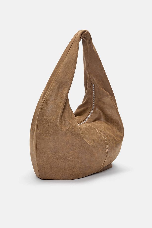 Suni deri shopper çanta - 2