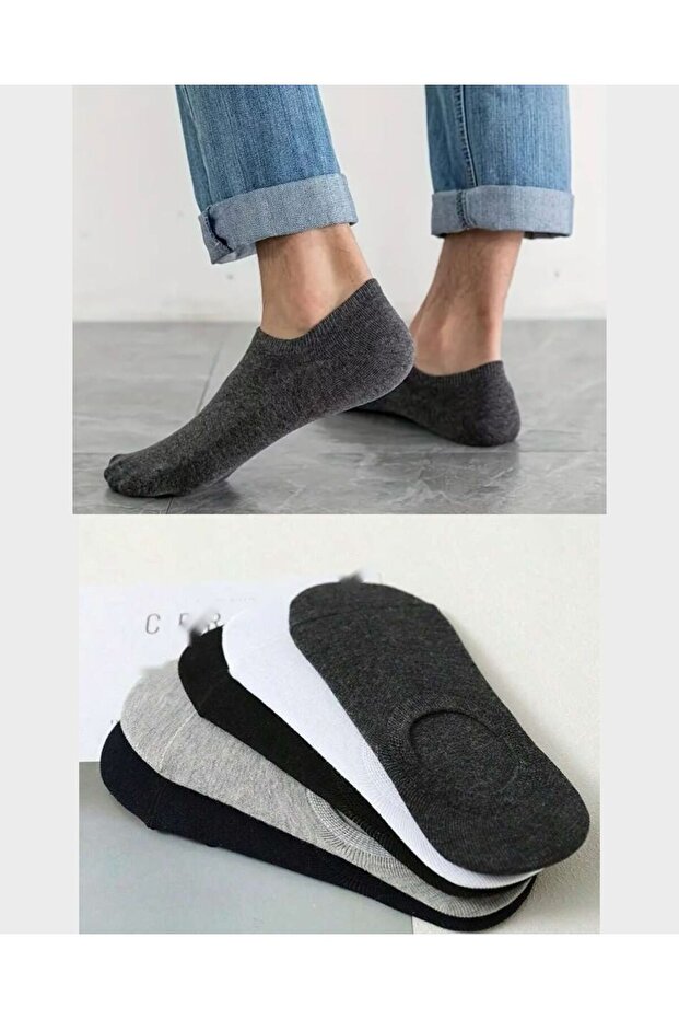 5 Çift Unisex Basic Babet Çorap - 1