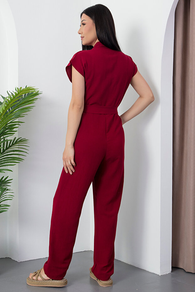 Cepli Kemerli Düğmeli Tulum 950-2980 - 7
