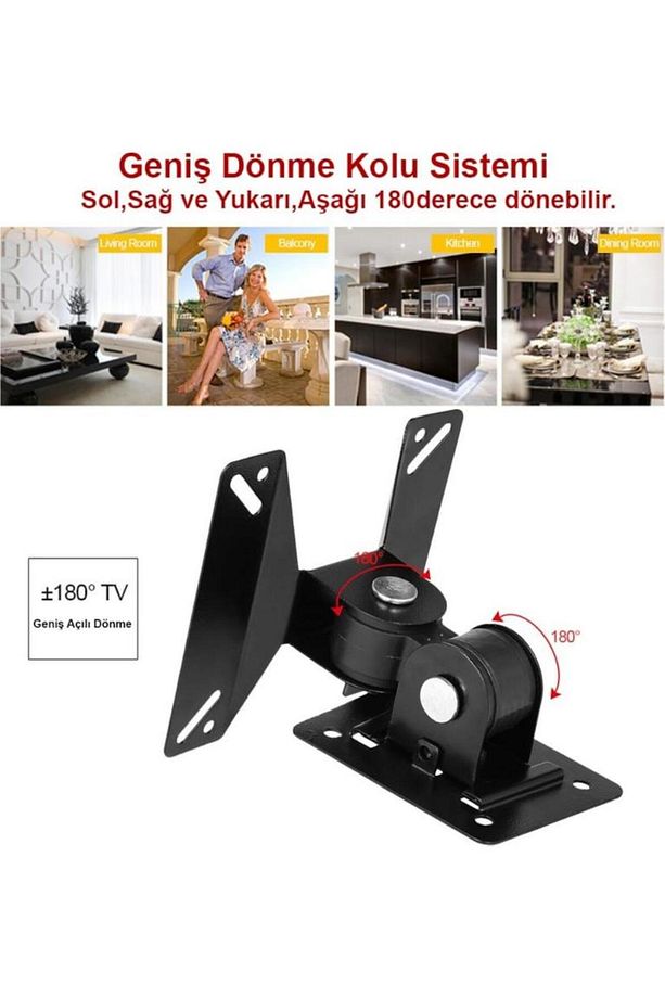 LED TV LCD Monitör Duvar Askı Aparatı Duvar Hareketli 14"-24" 15kg - 3