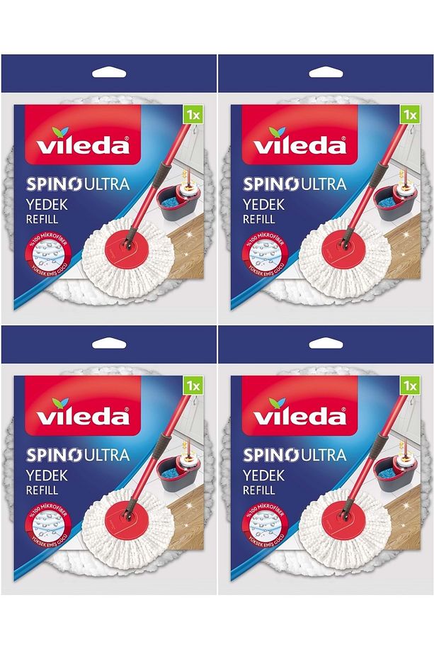 Spino Ultra Yedek Mop Paspas Ucu (%100 Mikrofiber) (4 Lü Set) - 1