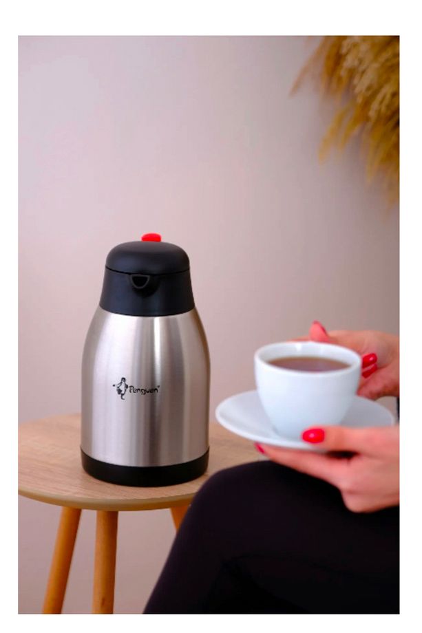 Paslanmaz çelik çay termosu 2 litre 12-24 saat soğuk 8-12 saat sıcak tutma - 2