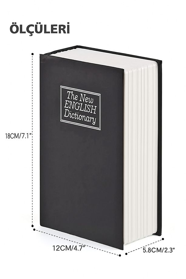 Kitap Görünümlü Anahtarlı Gizli Kasa – Para, Takı ve Değerli Eşyalar için Güvenli Saklama Kutusu - 6