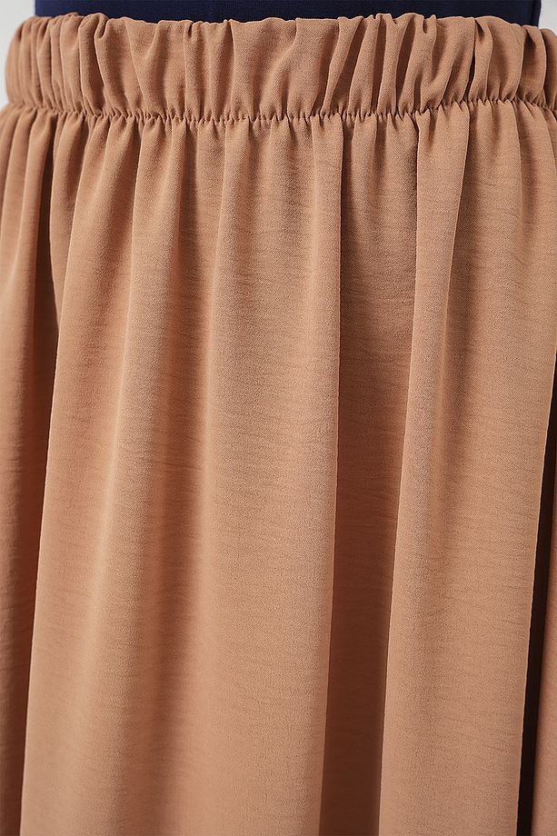 Kadın Uzun Ayrobin Etek 8050 - Camel - 5