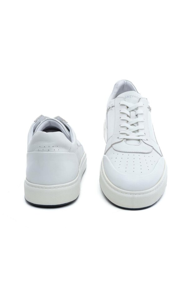 64702L Beyaz Hakiki Deri Erkek Sneaker - 6