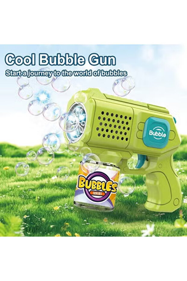Multicolor Bubble Maker Machine with Lights and Bubble Solution - 2