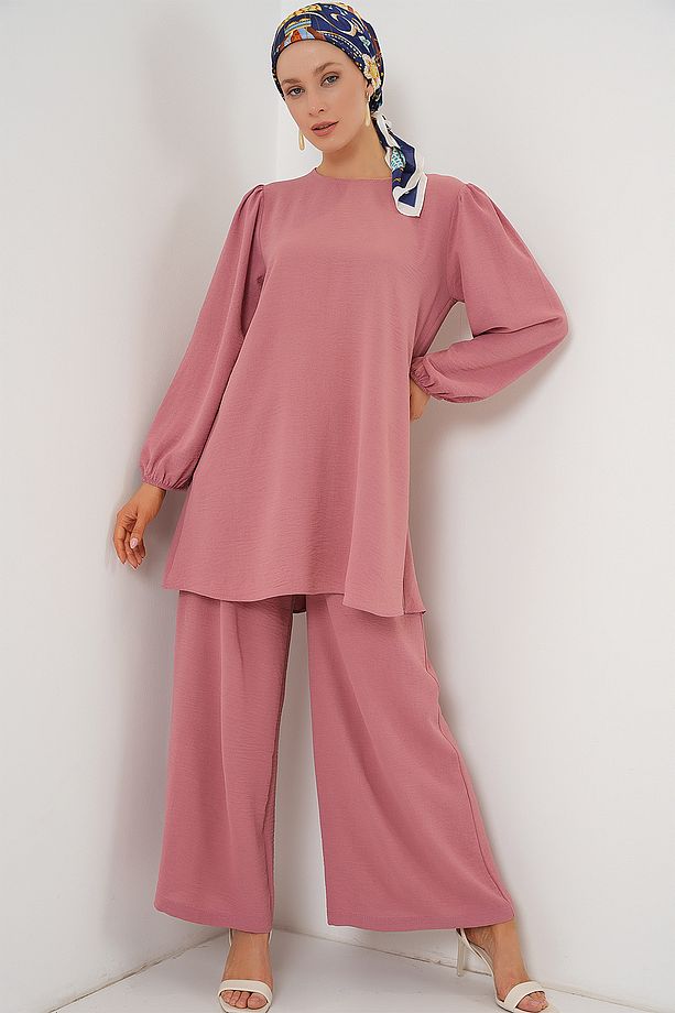 Ayrobin Tunik Pantolon Alt Üst Takım 6712 - Pembe - 4