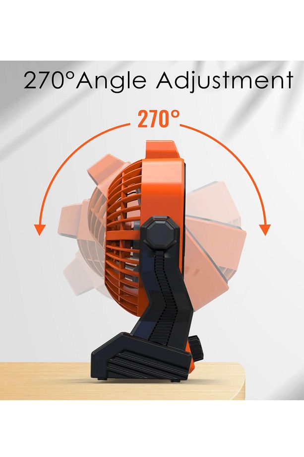 LED Işıklı Kamp Fanı, 7800MAH Taşınabilir Şarj Edilebilir FAN - 5