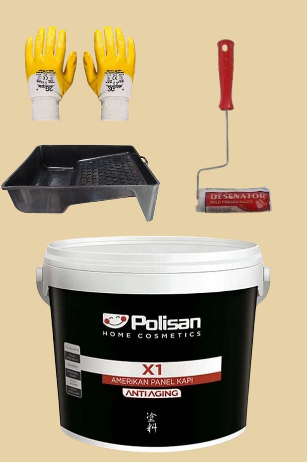 4'Lü Set X1 Kokusuz Panel Kapı Boyası Amerikan Kapı 1KG - 1