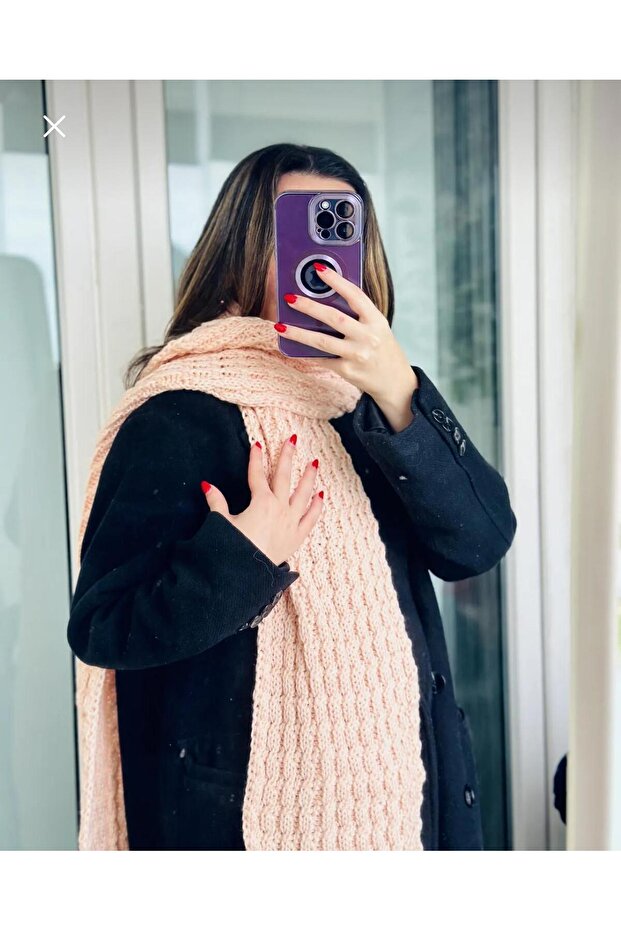 Auger Pattern Knitwear Knitted Scarf 22X200 cm