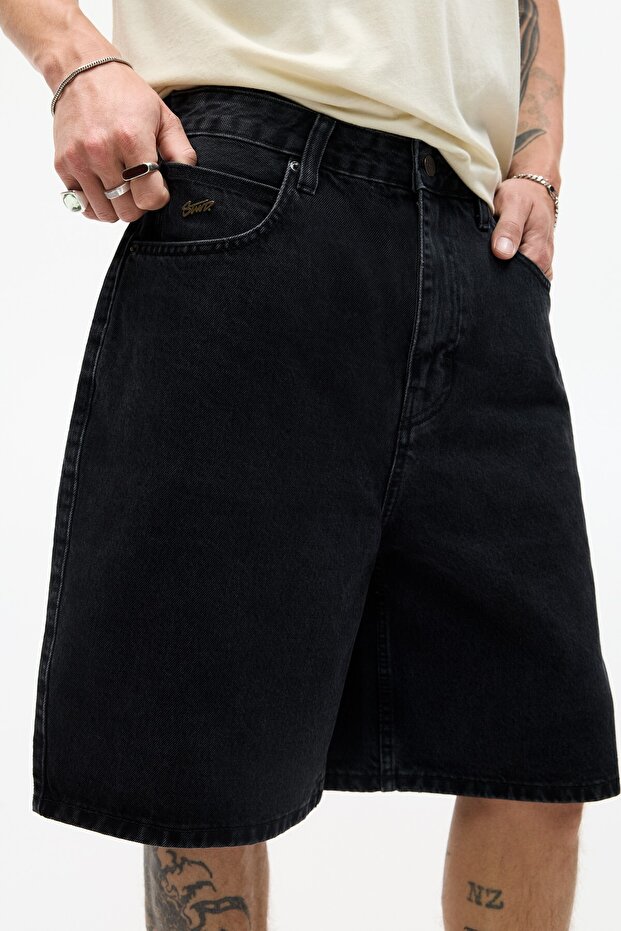 Bol paça denim bermuda - 5