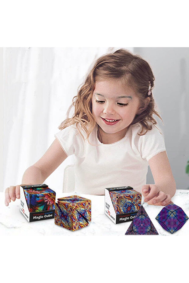 Interactive Toy Magic Cube, 3D Puzzle, 72 Shapes - 7