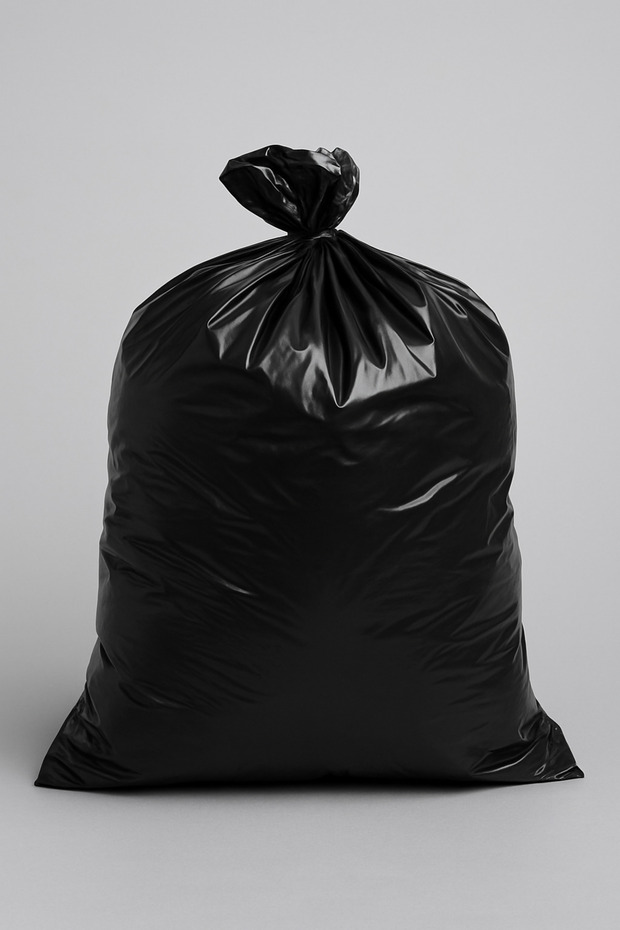 80X110 cm 1 Roll 10 Pieces Jumbo Size Black Roll Garbage Bag (Industrial Garbage Bag)